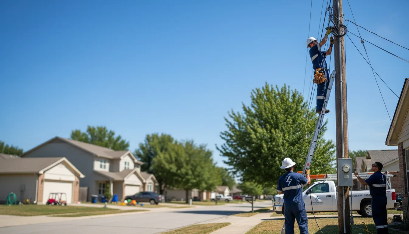Residential electrician providing installation services in Hartville, OH